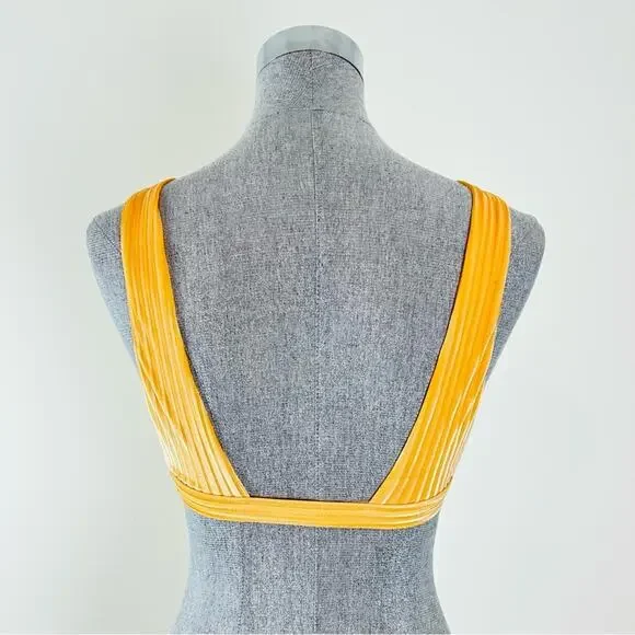 Dippin Daisy's Festival Top Women's Small Soft Orange‎ Ribbed Velvet Stripe - Picture 5 of 11